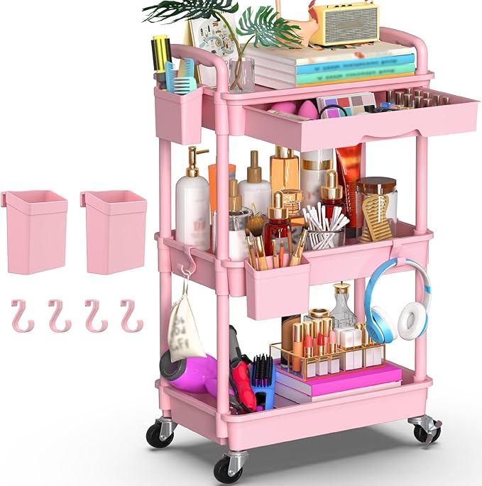 Goovilla 3 Tier Rolling Utility Cart Organizer by Goovilla