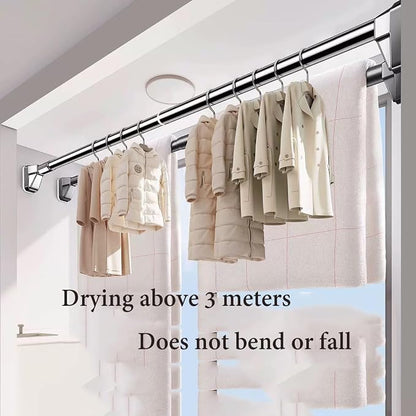 Adjustable Stainless Steel Rod, No-Drilling Hanging Clothes Pole | 27.5 to 47.2 - Image 2