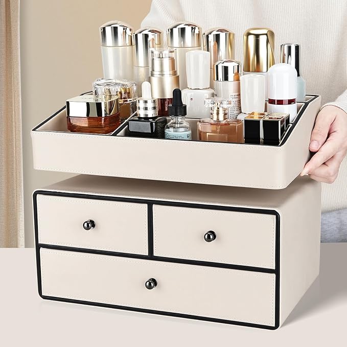 KINGFOM Leather Makeup Organizer - Image 5