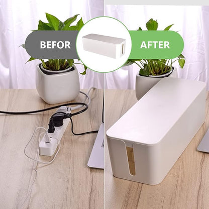 Cable Management Box, Large Cord Organizer Box to Hide Power Strip & Under Desk - Image 6