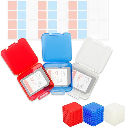 Kiorafoto 24 PCS Multi-Color Clear Plastic SD Card Case Holder by Kiorafoto