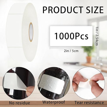 1000 Blank Removable Freezer Labels, Date Label 1x2 Inch Food Storage Stickers - Image 2