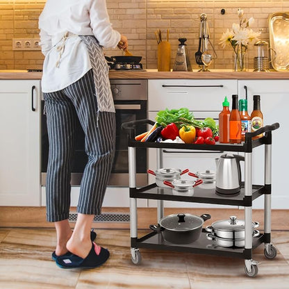 3-Tier Plastic Service Utility Cart - Image 5