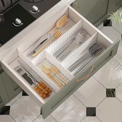 ALBAD Plastic Drawer Dividers Adjustable Drawer Organizer Dividers Separator - Image 4