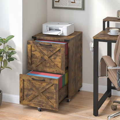 Halitaa Farmhouse 2 Drawer Small File Cabinet - Image 8