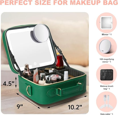 Mocado Travel Makeup Bag with LED Lighted Mirror, Travel Makeup Organizer - Image 8
