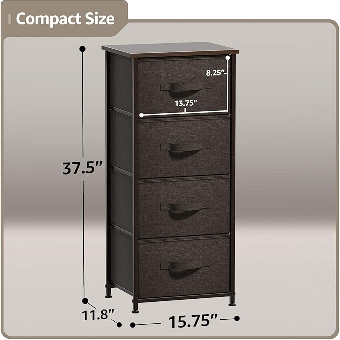 Sorbus Nightstand with 4 Drawers - Image 3