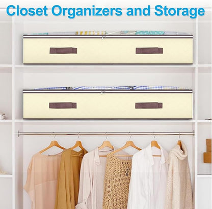 90L Under Bed Storage Containers, Closet Organizers and Storage Bins, Foldable - Image 3