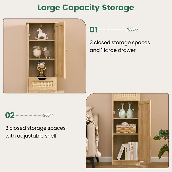 Iwell Tall Narrow Storage Cabinet - Image 8