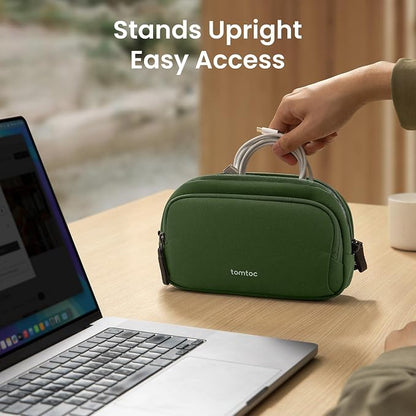 tomtoc Electronic Organizer Travel Case, Water Resistant Dual Compartment Tech - Image 3