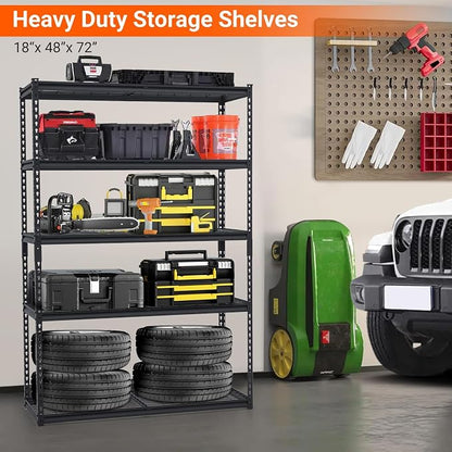 Garage Storage Shelves 5 Tiers, Heavy Duty Storage Shelving Racks - Image 5