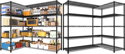 PrimeZone 2 Pack 72"W x 16''D x 76''H Metal Storage Wire Shelves by PrimeZone