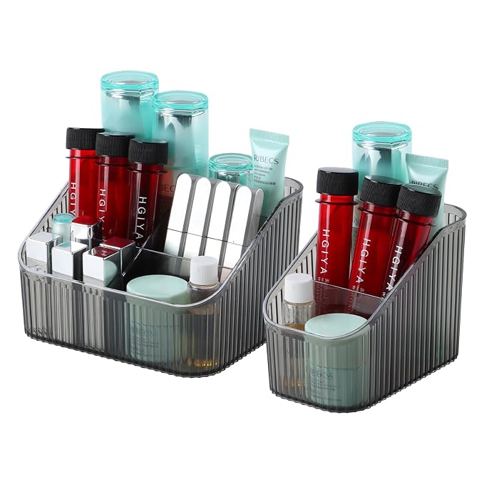 Black Makeup Organizer, Makeup Brush Holder 8 Cups by OSteedWares