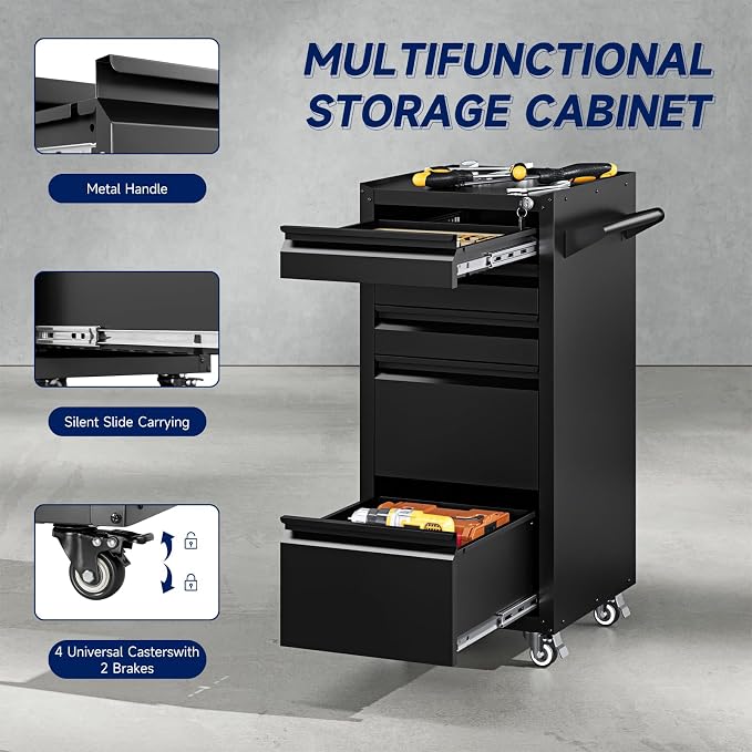 Yizosh 5-Drawer Metal Tool Storage Cabinet - Image 4