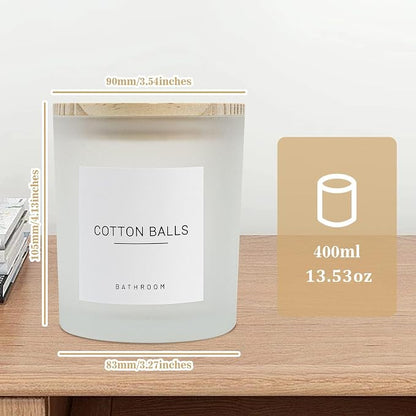 3PCS Modern 13.53oz Transparent Bathroom Canisters - Image 7