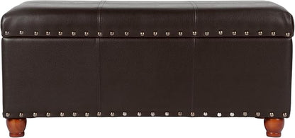 HomePop 40" Faux Leather Storage Cocktail Bench by HomePop