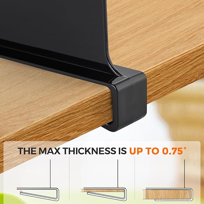 JOY DECOR 8 Pack Acrylic Matte Black Shelf Dividers - Image 3