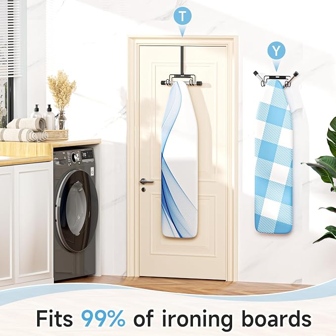 Ironing Board Holder Wall Mount, Over The Door Ironing Board Holder, Over The - Image 5