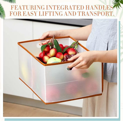 Chunful 4 Pcs Freezer Organizer Bins, Collapsible Deep Chest Freezer Organizer - Image 7