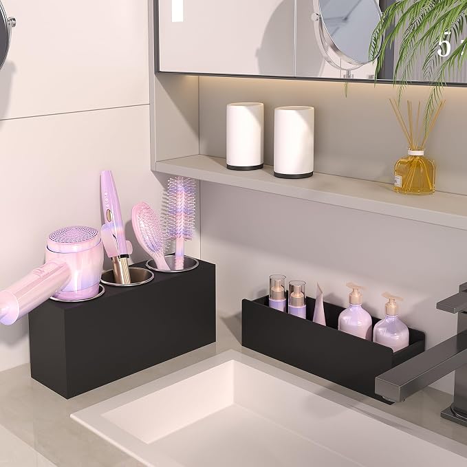 Hair Tool Organizer, Detachable Acrylic Hair Dryer Holder - Image 3