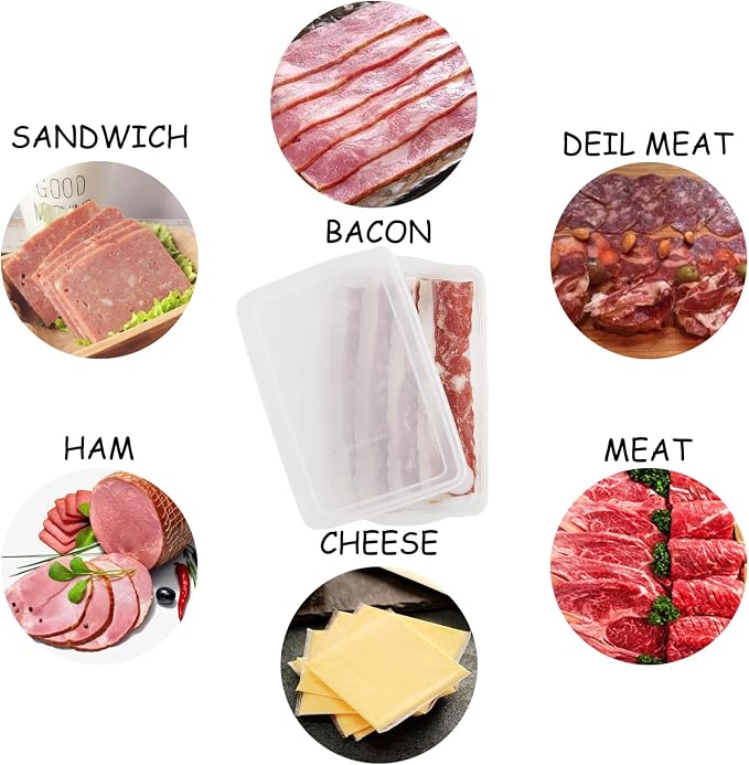 2 Pack - Bacon Keeper, Plastic Airtight Deli Meat & Sliced Cheese Food Storage - Image 4