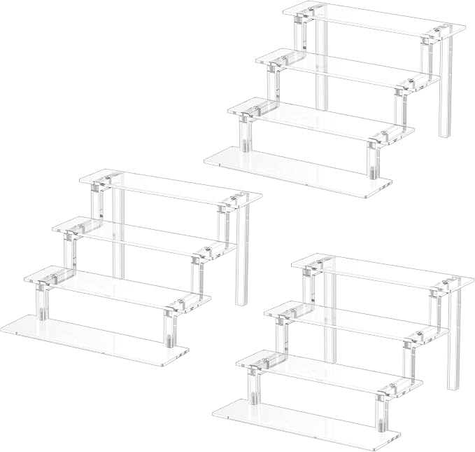 WINKINE Acrylic Riser for Display, Perfume Stand Rack, Display Shelf Compatible by WINKINE