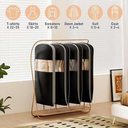DIMJ 4 Pack 54" Garment Bags for Hanging Clothes - Image 6