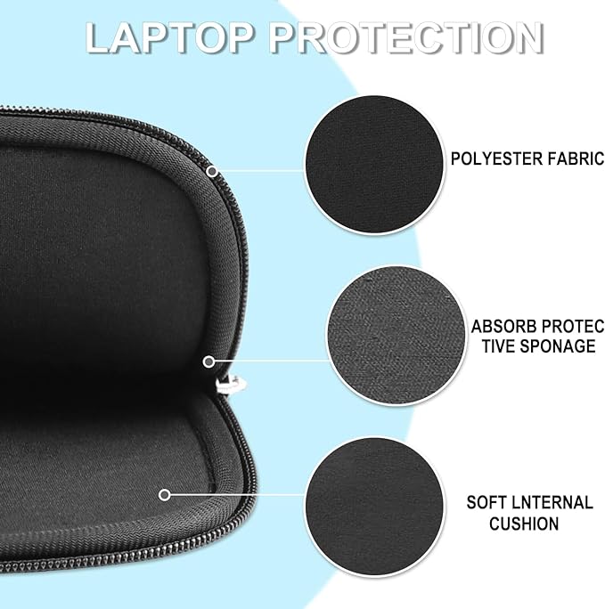 Laptop Case 15.6 inch, Shockproof Protective Laptop Cover Briefcase Carrying - Image 4