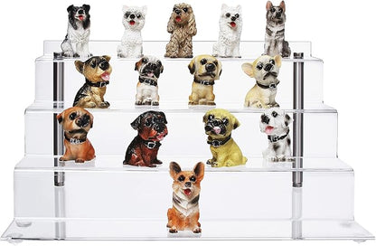 Acrylic Riser Shelf 4 Tier Clear Display Stand - Image 4