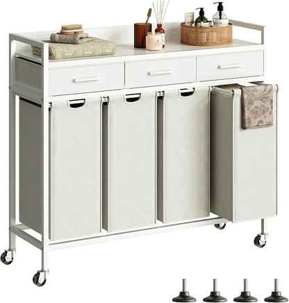 Herture Laundry Sorter 4 Section Laundry Hamper by Herture