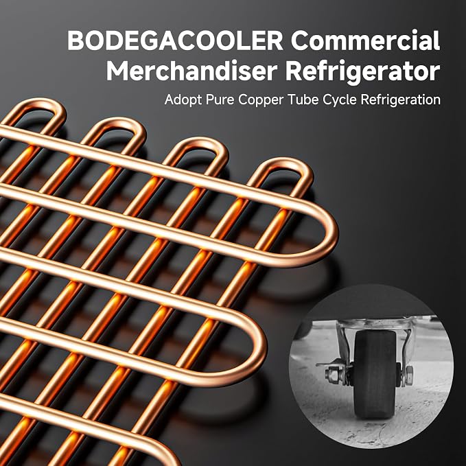 BODEGACOOLER Commercial Merchandiser Refrigerator, 3 Glass Door Commercial - Image 8