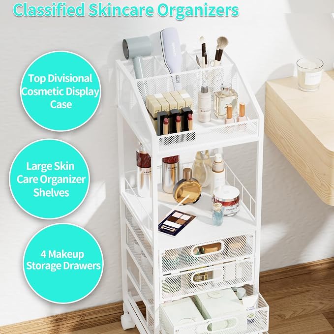 HapiRm Makeup Organizer Storage Cart - Image 5