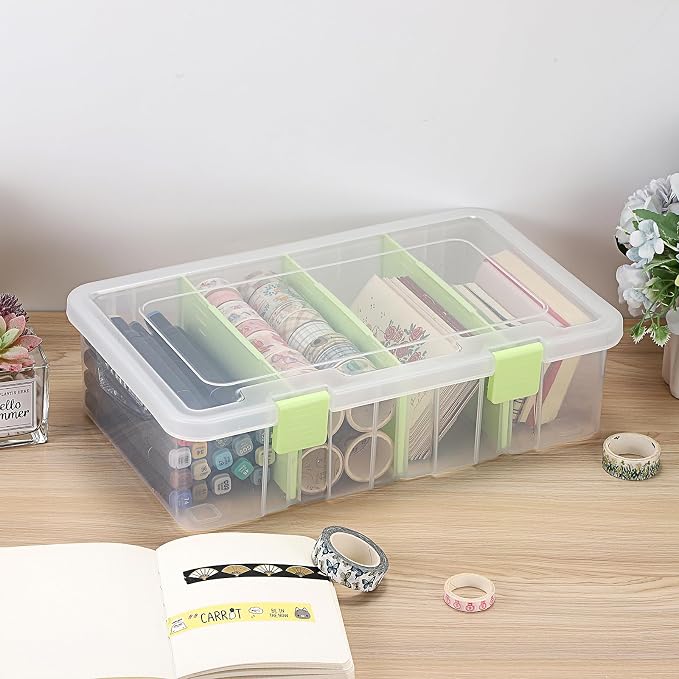 BTSKY Clear Plastic Dividing Storage Box - Image 2
