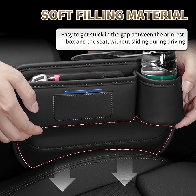 Kwak's 2 Pack Car Seat Gap Filler Organizer - Image 6