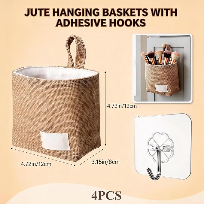 2Pcs Small Hanging Basket, Wall Basket, Hanging Basket - Image 2