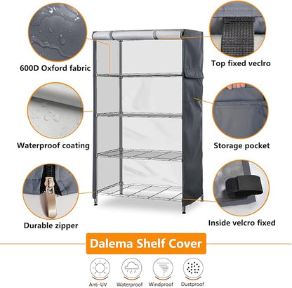 Waterproof Shelf Cover, 600D Heavy Duty Dustproof Storage Wire Rack Covers - Image 4
