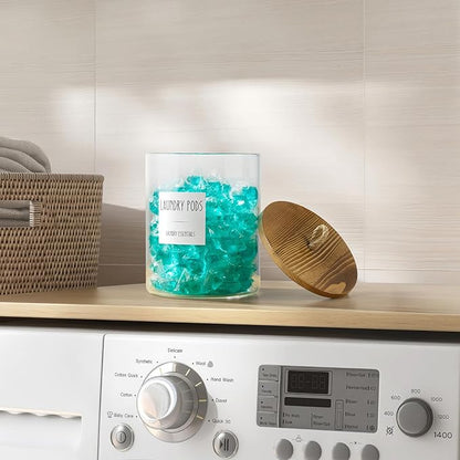Glass Laundry Pods Container, 0.5 Gallon 2 Liter Laundry Jars - Image 3