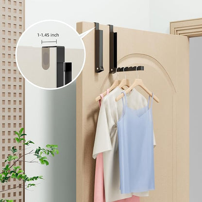 BAKON Over The Door Hanger Folding Clothes Drying Rack, Folding Hanging Coat - Image 2