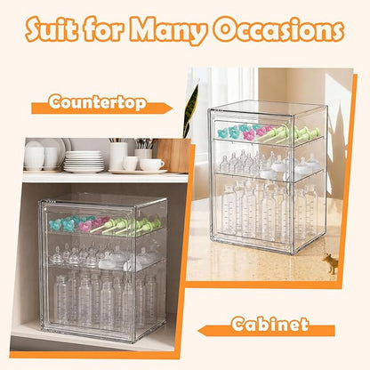 Baby Bottle Organizer, Adjustable Height Bottle Storage Organizer Baby - Image 5