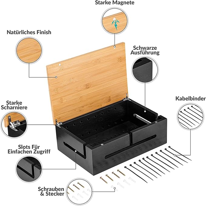 Bamboo Cable Management Box - Image 3