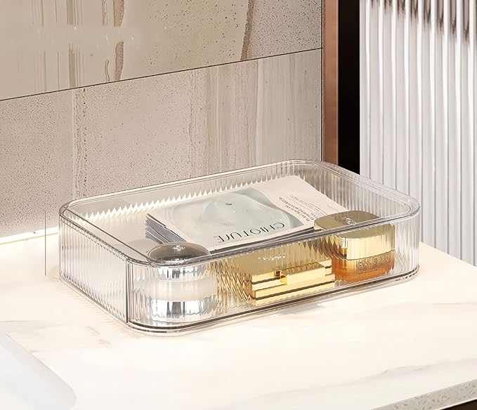 Stackable Clear Plastic Organizer Drawer | Organize Eyeshadow Palettes by DecorcodeDecoryourhome