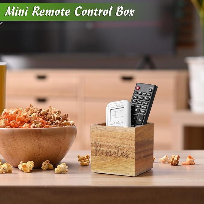 DRASTAR Remote Control Holder, Wood TV Remote Holder, Remote Storage Caddy - Image 4