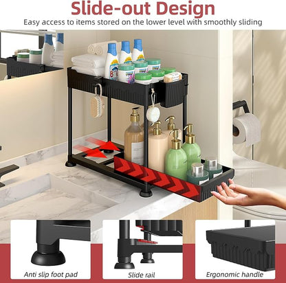 Sevenblue 4-Pack 2-Tier Under Sink Organizer - Image 5