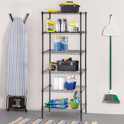 BestOffice Adjustable Wire Shelving Storage Shelves Heavy Duty Shelving Unit - Image 2