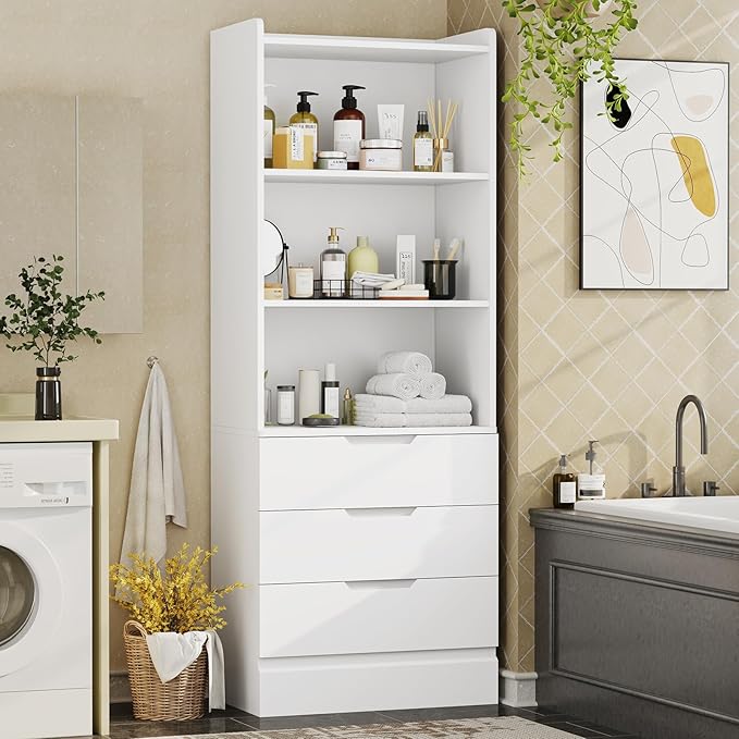 DICTAC 73.23'' Tall Storage Cabinet Bookcase - Image 5