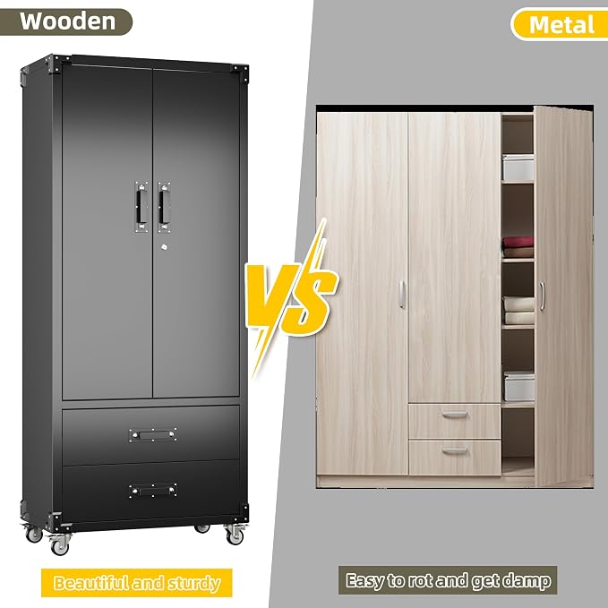 Aobabo 2 Large Drawer Metal Storage Cabinet - Image 7