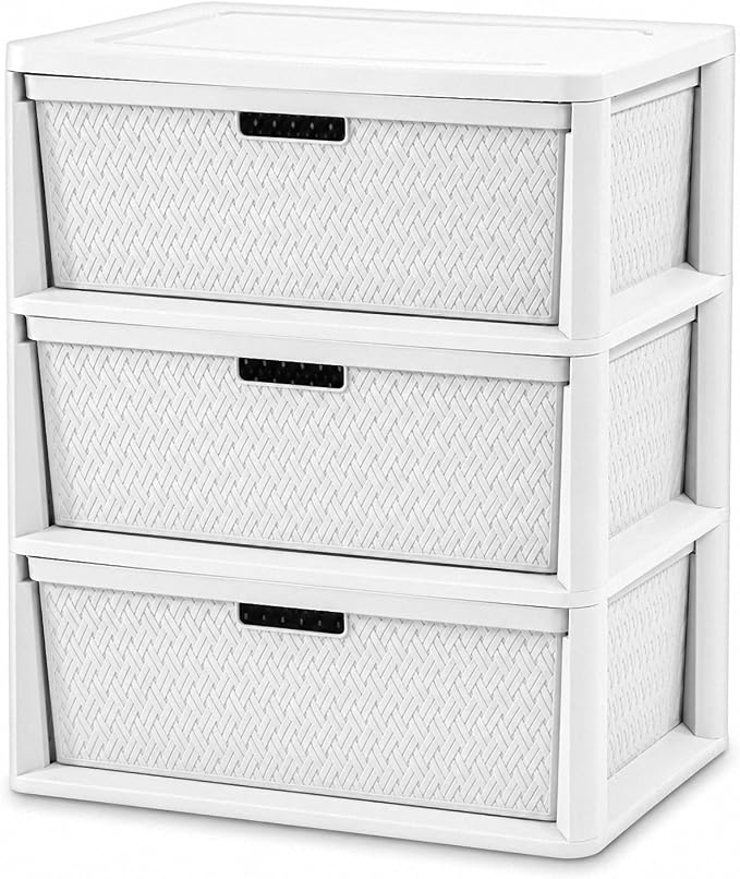 3 Drawer Storage Organizer, Plastic Drawer Organizer Tower, Closet Storage by Unknown