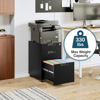 MIIIKO 3 Drawer Filing Cabinet - Image 5