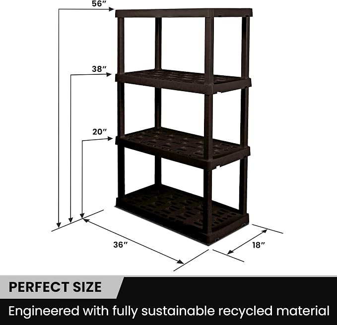 Oskar Heavy Duty Plastic Storage Shelves- - Image 3