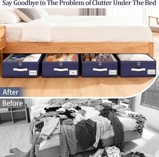 Dolicer 4 Pack Under Bed Storage - Image 8